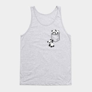 For Panda Lovers Cute Kawaii Baby Pandas In Pocket Tank Top